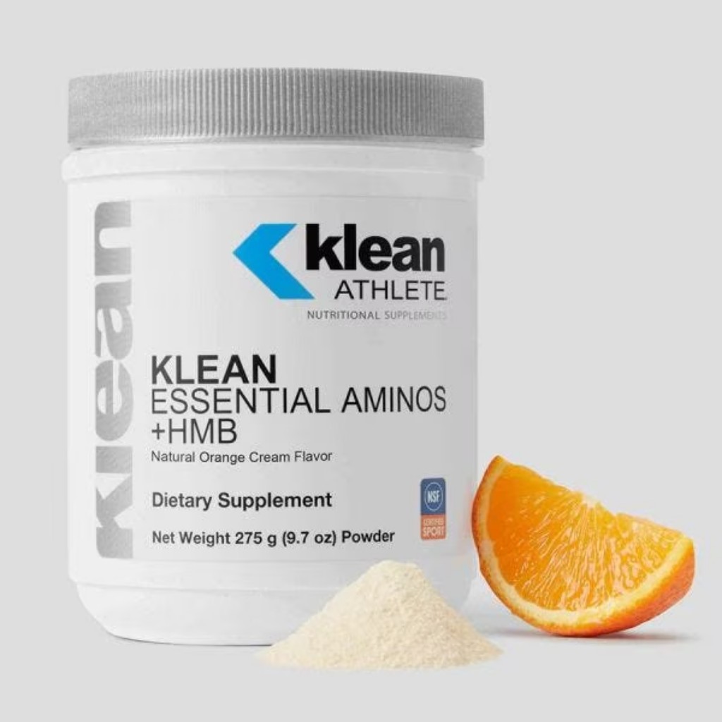 muscle health supplement klean essential aminos + hmb featuring the clinically proven ingredient myhmb