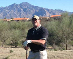 Retired P.E. Professional Tim Nassen golfing