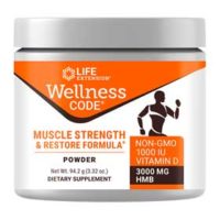 Muscle health supplement Life Essentials Wellness Code with the clinically proven ingredient myHMB