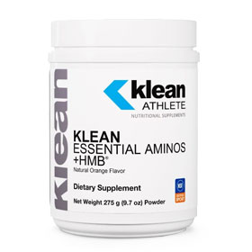 muscle health supplement klean essential aminos + hmb featuring the clinically proven ingredient myhmb