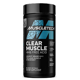 muscle health supplement MuscleTech Clear Muscle featuring the clinically proven ingredient BetaTOR
