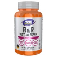 Muscle health supplement NOW Sports R&R Rest and Repair featuring the clinically proven ingredient myHMB
