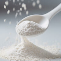 white powder being scooped on a spoon | myHMB blog talking about pre-workout supplements - this time citrulline is featured - dive into to find out if it's a supplement for you