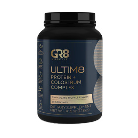 GR8 LIFESTYLE Ultim8 Protein + Colostrum Complex